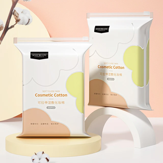 Премиум purre хлопковые косметические квадратные ватные подушечки для глаз двухсторонние мягкие ватные подушечки для снятия макияжа
