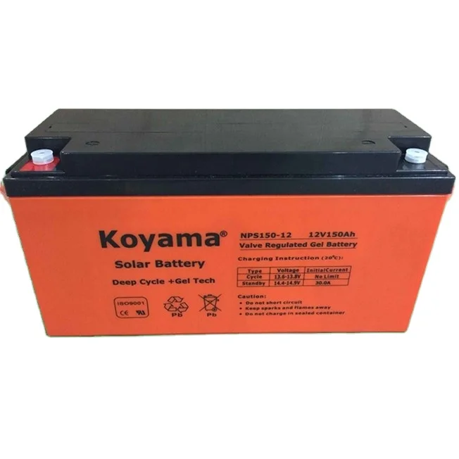 Yemen Solar 12V lead carbon gel battery 150Ah deep cycle solar battery