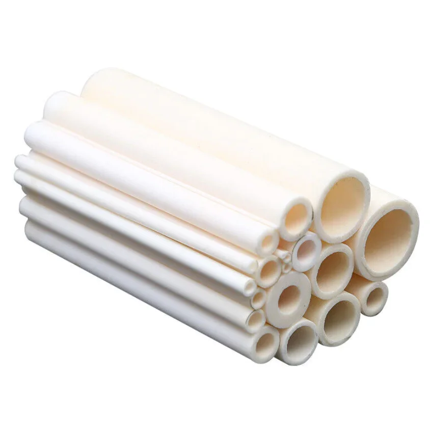 1200-1800C Refractory Ceramic Pipe Tube Kiln High Al2O3 Alumina Ceramic Rollers For Glass Furnace