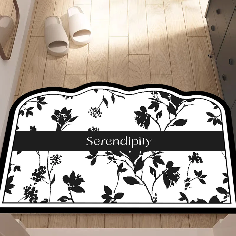 Quick-Drying Super Absorbent Mat Cartoon Animal Design Non-Slip Bathroom Entrance Rug Bathroom Bathroom Decor 40x60cm tiger