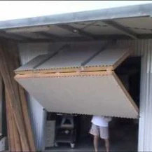 Deda hurricane impact flilding folding glass doors  garage  door double  electric automatic aluminum glass garage fold door