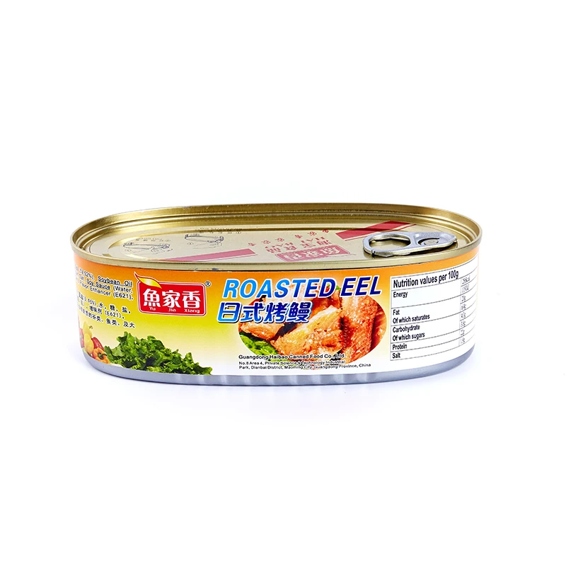 Wholesale Canned Seafood Supplier 168g Canned Roasted Eel Fish
