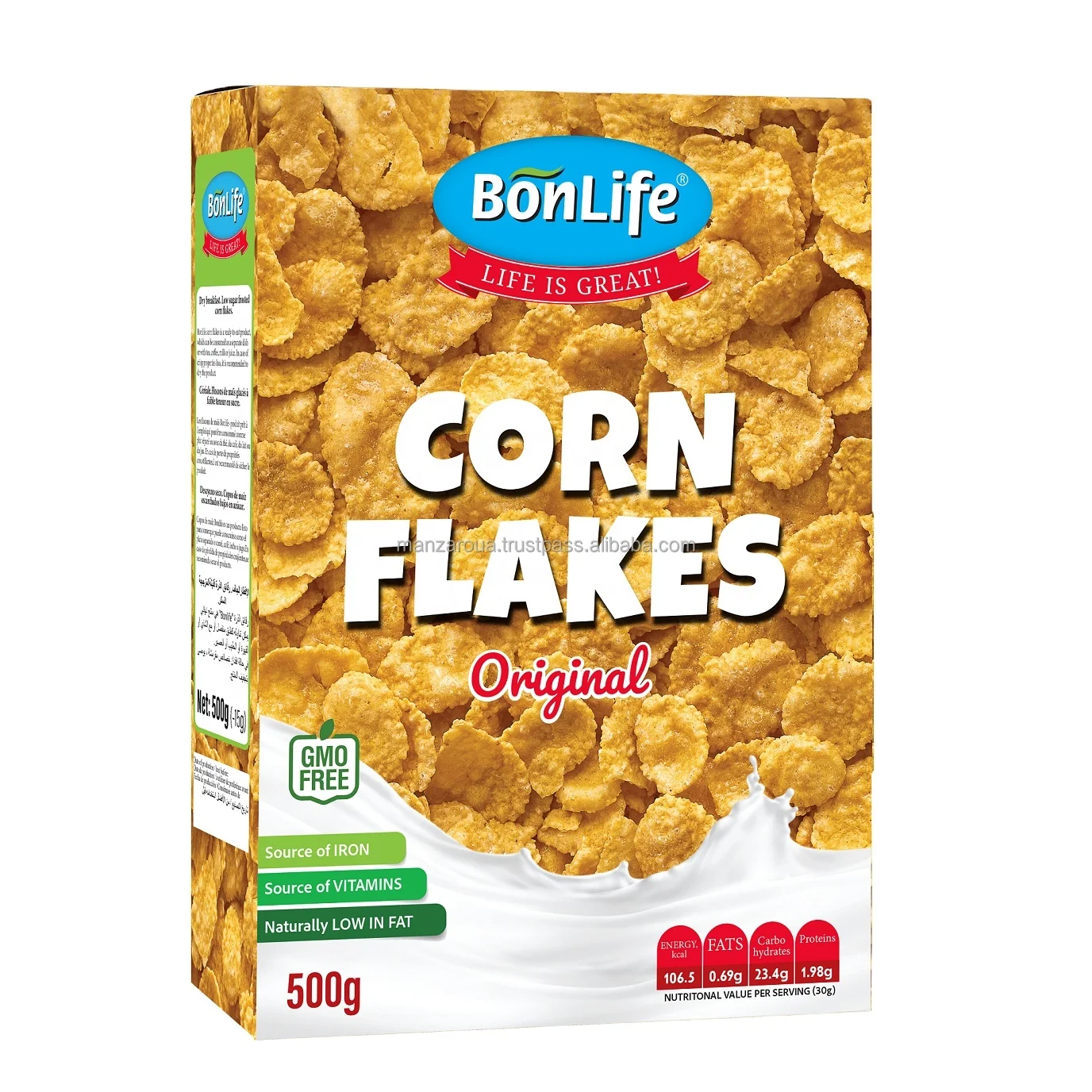 BONLIFE Corn Flakes, 500g Ukraine origin