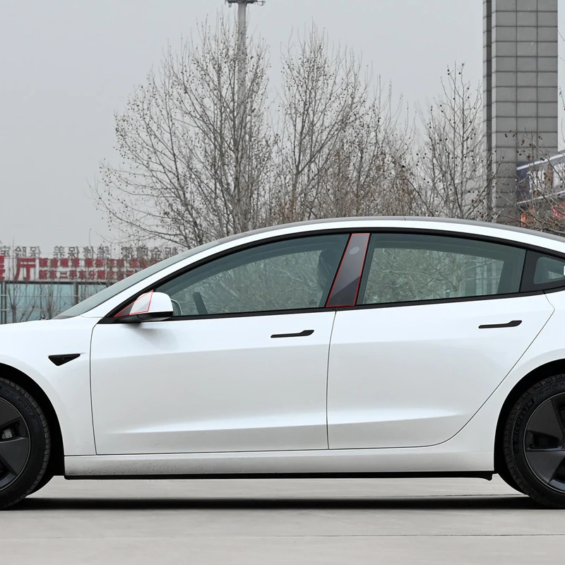 Защитная пленка для Tesla Model 3 Y средней стойки термополиуретановая мембранная треугольная автомобильных дверей аксессуары украшения