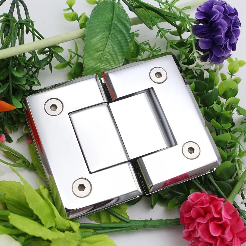 180 degree brass material glass to glass beveled shower door hinge