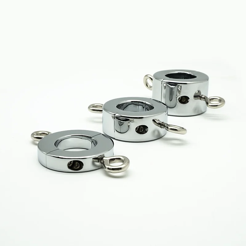 Beginner Metal Magnetic Ball Stretcher Scrotum Pendant Weight Cock Ring Testis Restraint Penis Lock Ring