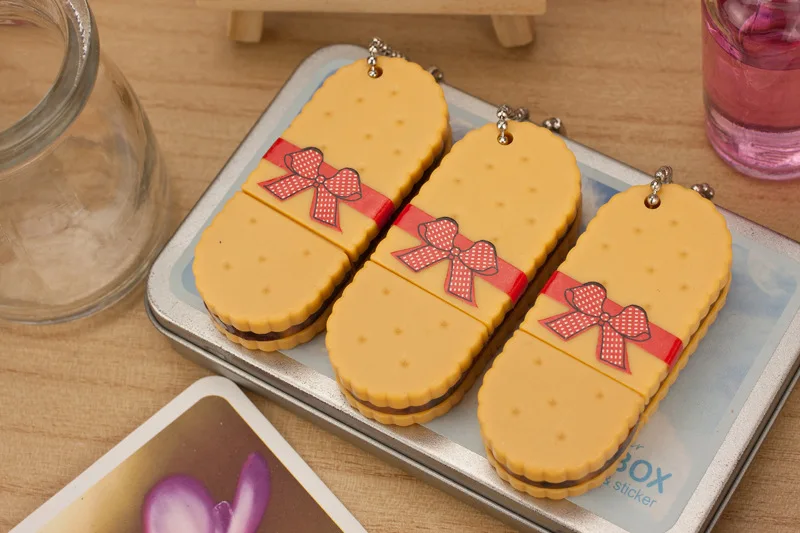 Оптовая продажа креативная пластиковая ручка в форме печенья рекламный подарок