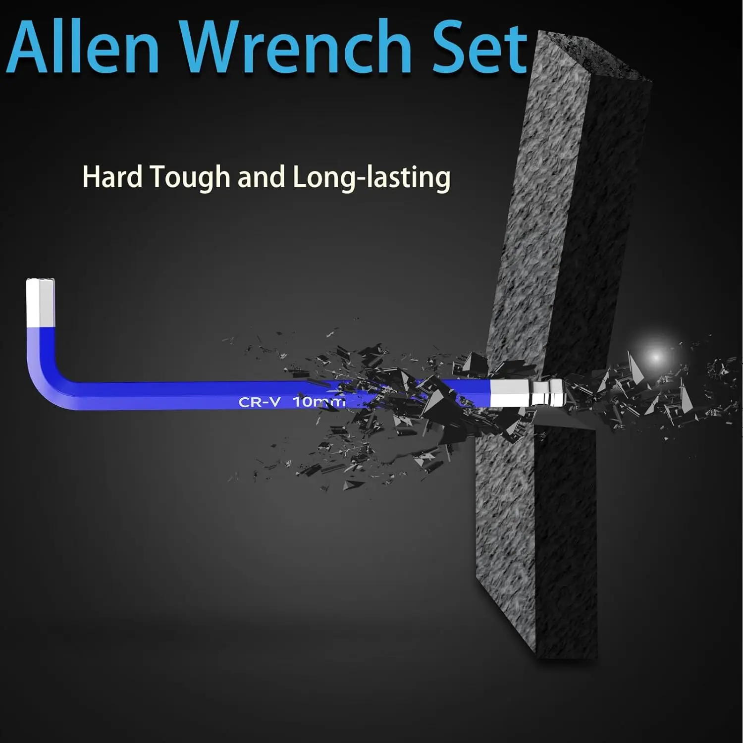 27 PCS Hex Key Set Color-Coded Chrome Vanadium Steel Extended Ball Head With T-handle  Hex Key Wrench