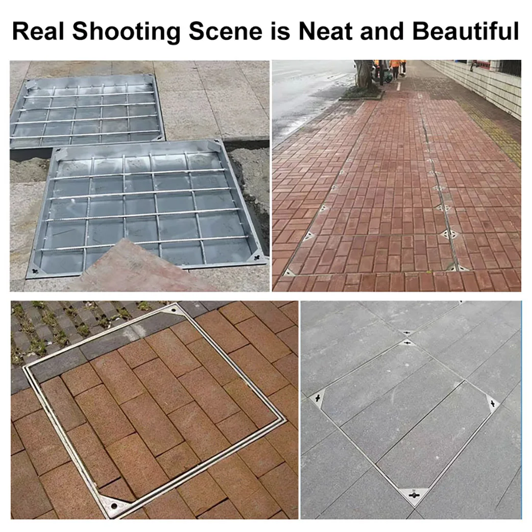 Square Invisible Sewer Manhole Cover Stainless Steel Manhole Cover Square Septic Tank Manhole Cover