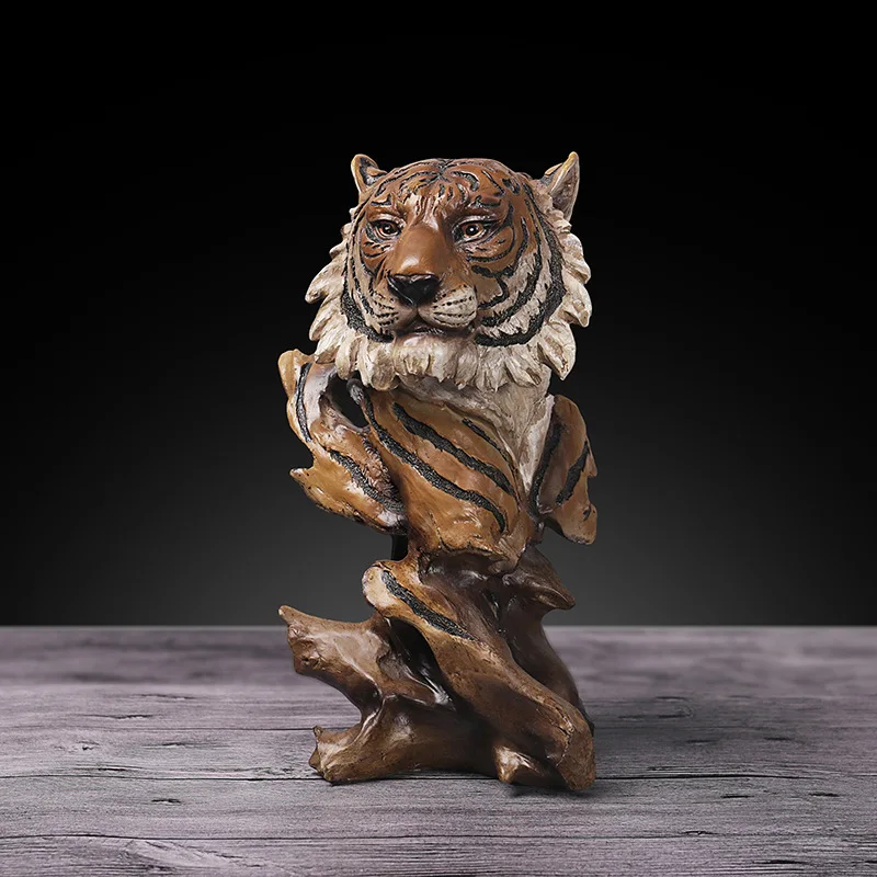 Resin gold leopard statue European creative hotel model room office porch art fengshui lucky gift panther sculpture decoration