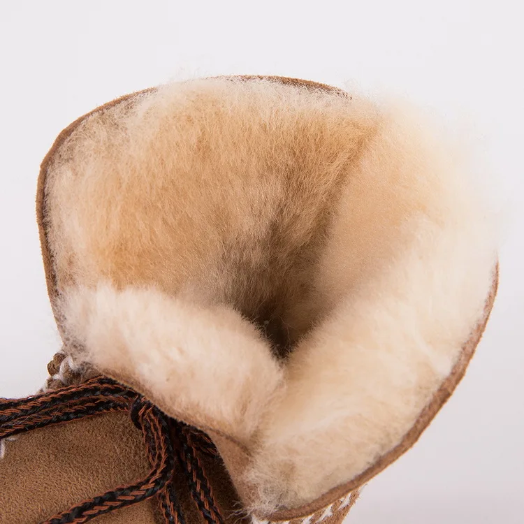 Оптовая продажа от поставщика Curlyfur зимняя обувь из натуральной овчины ботинки для