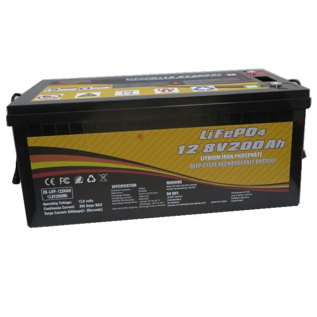 Long cycle life more than 2000 rechargeable battery 12v 200ah lifepo4 solar lithium battery for lead acid replacement