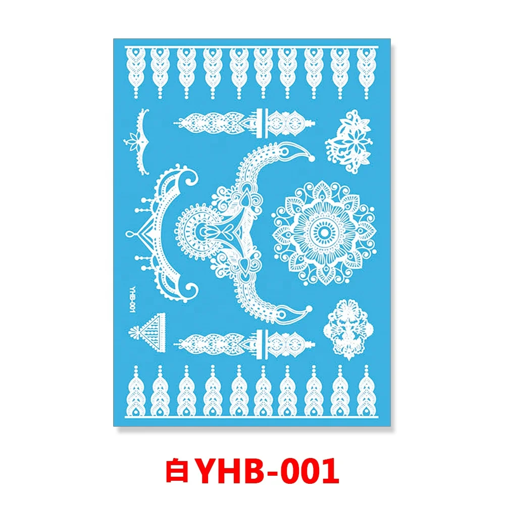 Wholesale Beautiful Tattoo Designs Temporary White Henna Tattoo