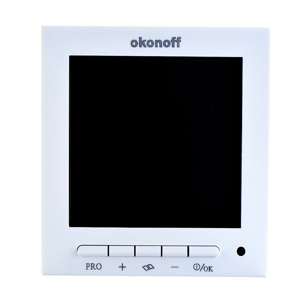 okonoff big LCD display digital 4 pipe air conditioning  fan coil smart fcu room thermostat