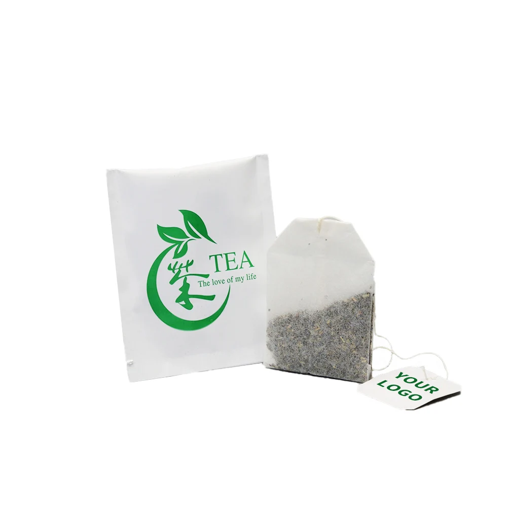 Double bag filter paper eco-friendly material custom label tea sachet packaging