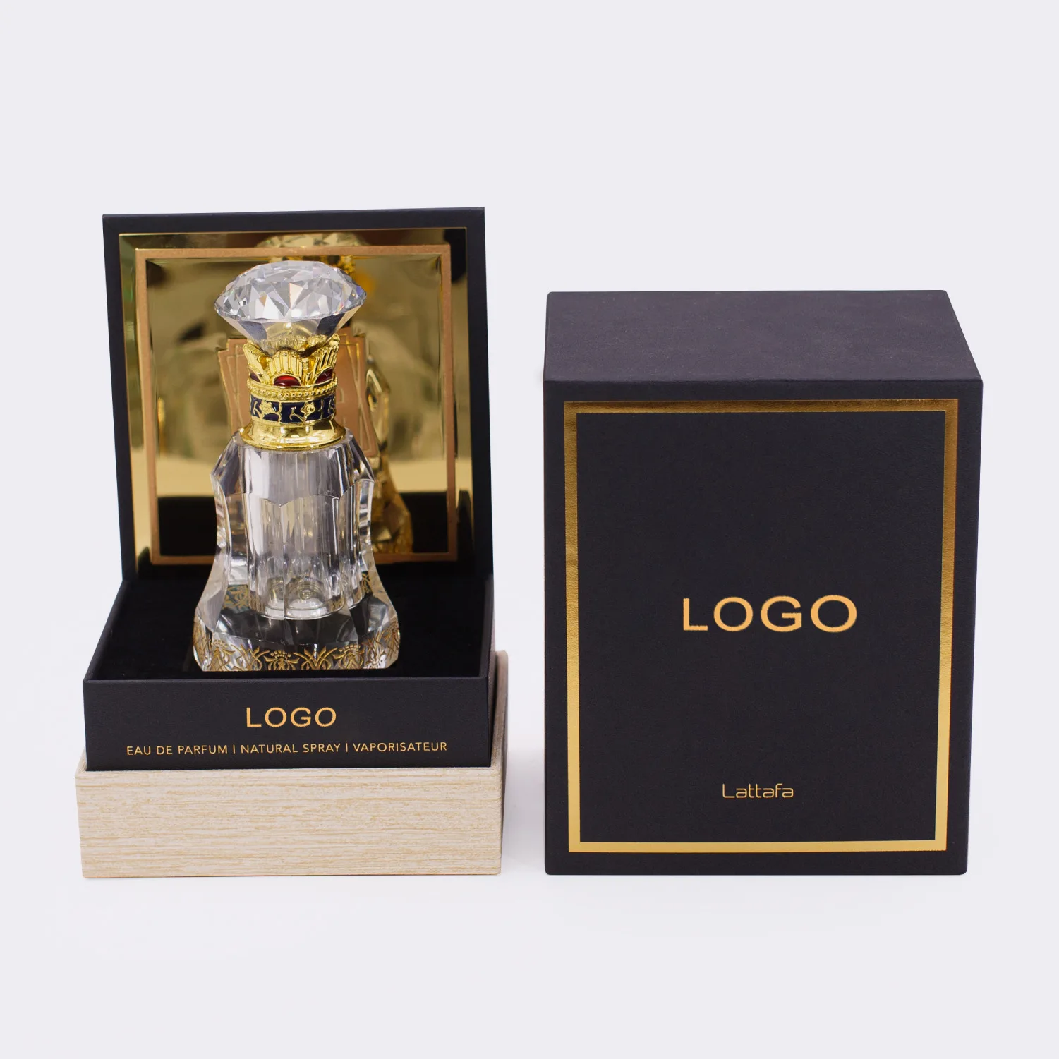 Eastbox Luxury Perfume Custom Logo Lid And Base Box 50ML 100ML Empty Perfume Box Packaging For Perfume Bottle