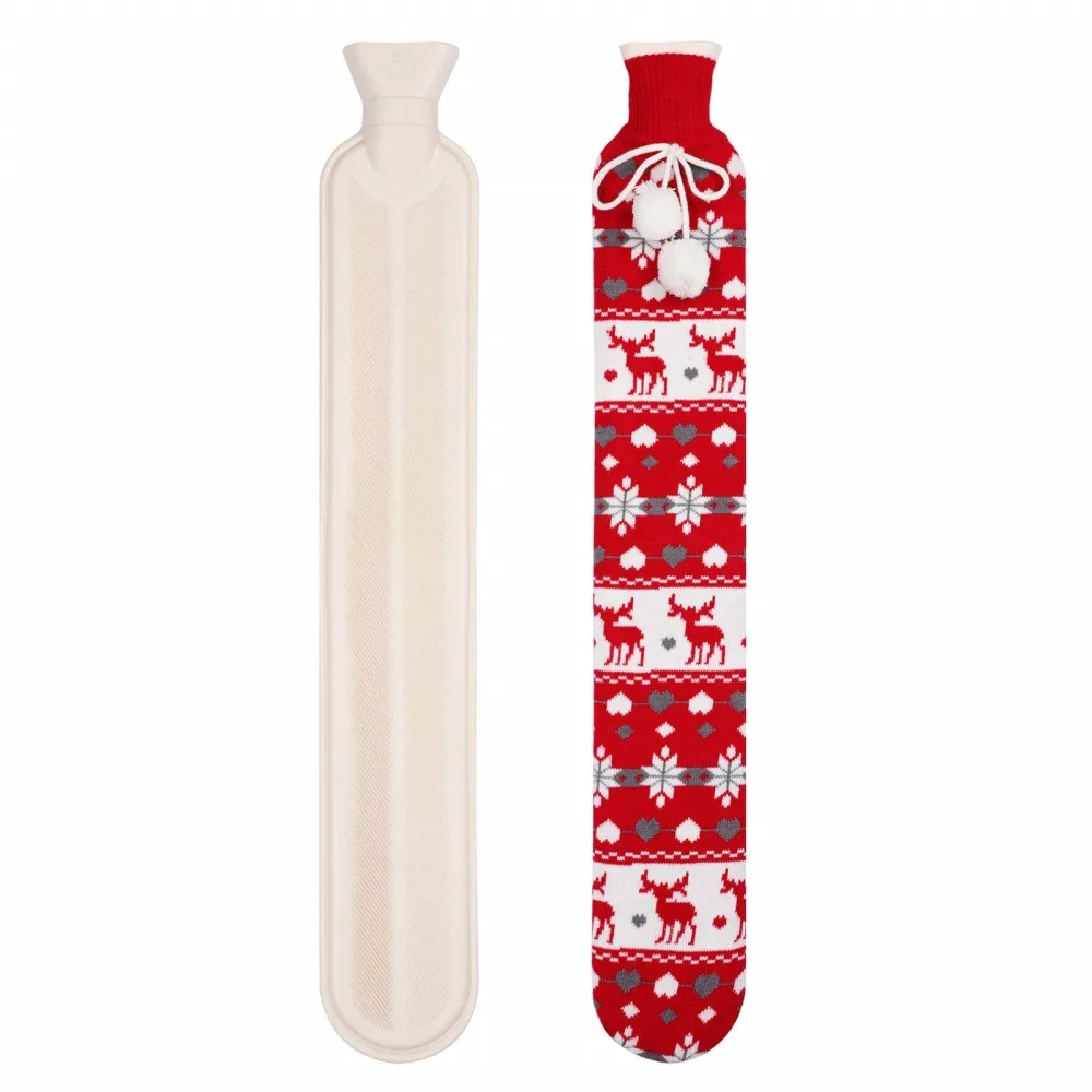 Hot Selling heating pads bag hot water bottle waist belt with Knitted cover