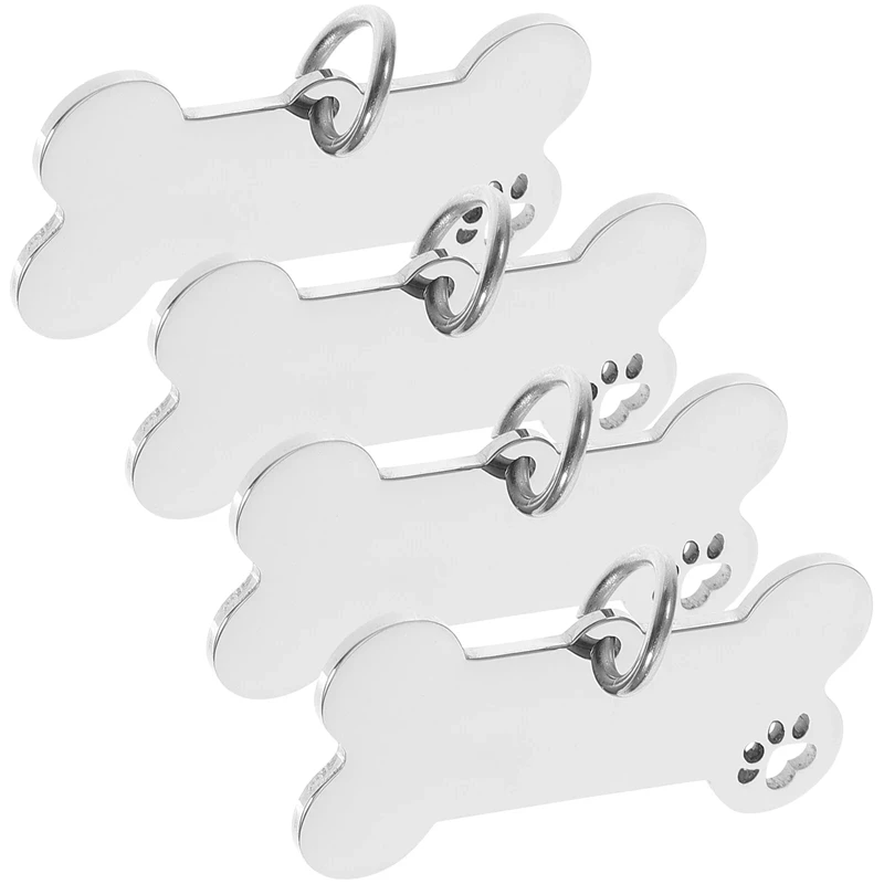 Pet ID Tags Personalized Dog Tags Bone-shaped Tags Engraved for Pets