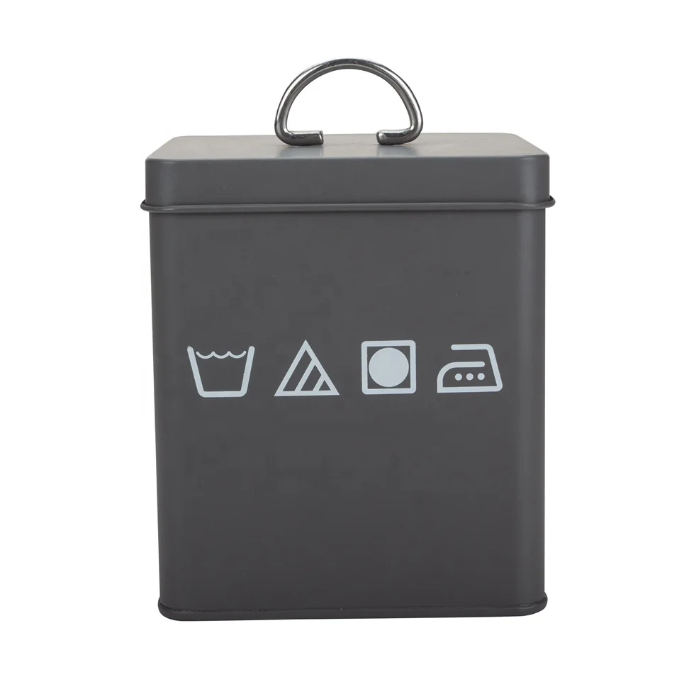 Kitchen Storage Box with Scoop KOREAN Storage Boxes & Bins Metal Food Container Iron Multifunction Washing Powder Rectangle 1-3L