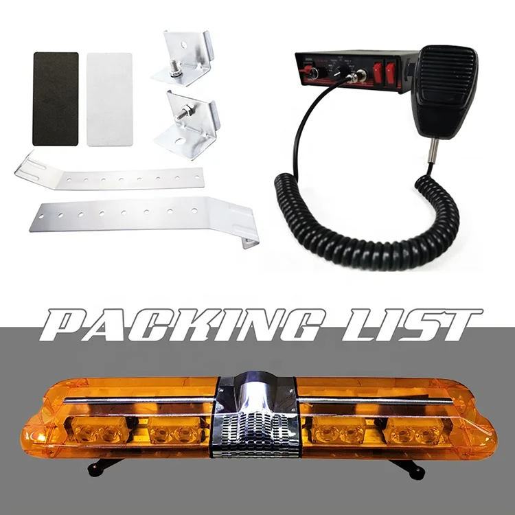 280W Amber light bar with siren and speaker 120cm used warning light bars led used emergency light bars