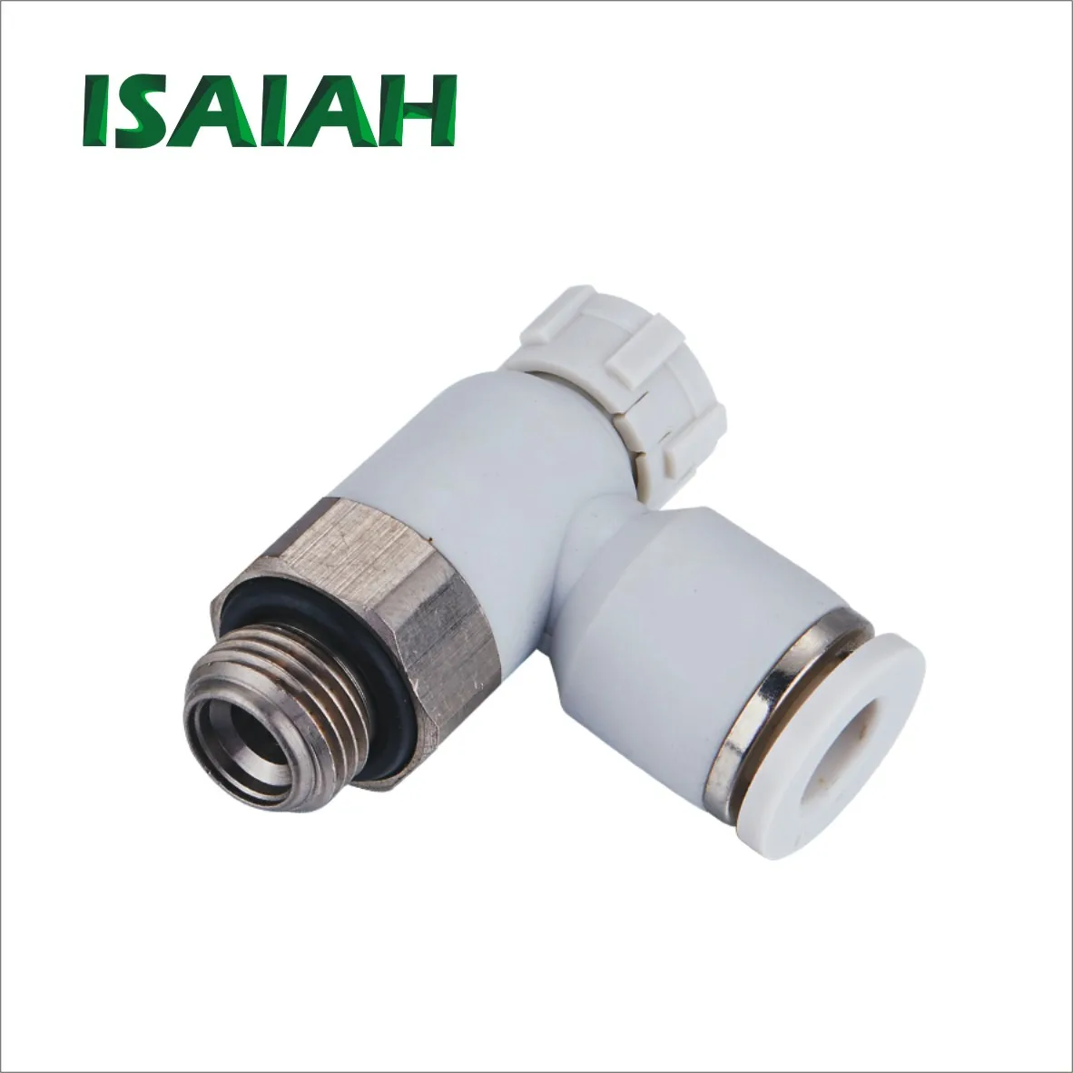ISC06-G01 pneumatic throttle valve with one-touch fitting plastic elbow type air flow speed control valves