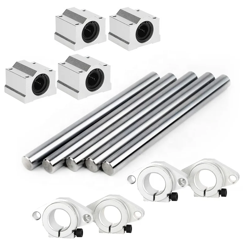 Linear Rail Shaft OD 10 mm 50 mm-6000mm + SCS10UU Linear Bearing Blocks + SHF10/SK10 Bearing Support