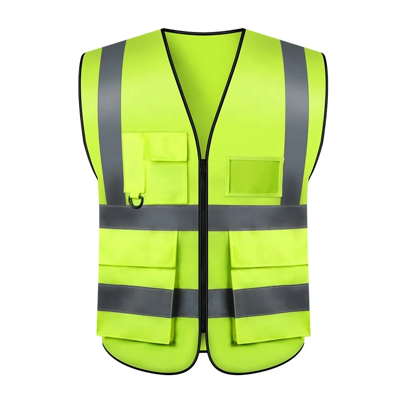 Hot sale construction knitted reflective vest customized printed reflective vest