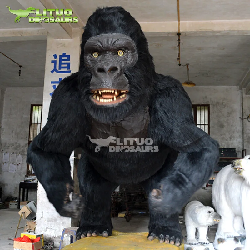Amusement Realistic Animatronic Life Size King Kong