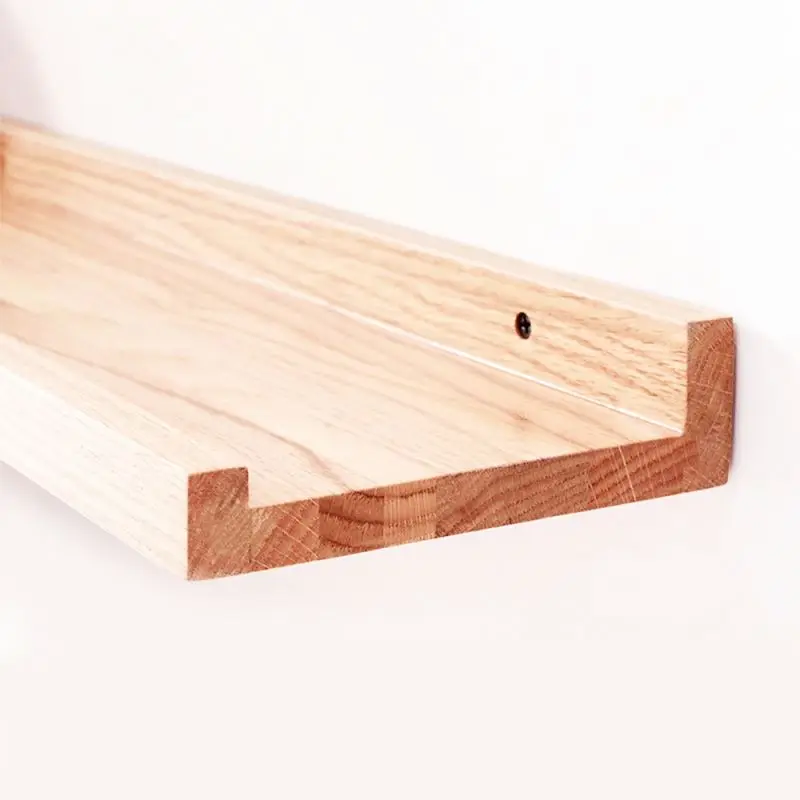 Rustic Wood Floating Shelves Wall Mounted Farmhouse Wooden Wall Shelf for Bathroom Kitchen Bedroom Living Room Set of 3