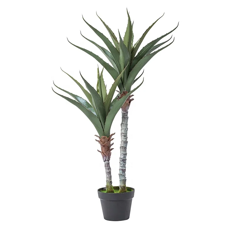 Plastic artificial bonsai snake plant agave artificial ornamental plant for indoor decoration