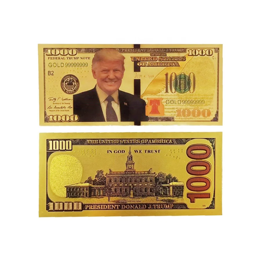  Банкнота США 2020 заводской Новый Трамп набор долларов банкноты серебряная фольга доллар