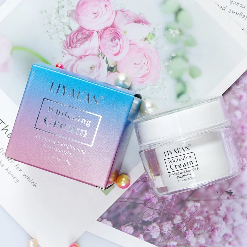 LIYALAN Best Full Face Freckle Lightening Bleaching Organic Black Skin Whitening Lotion Cream With Arbutin & Glutathione