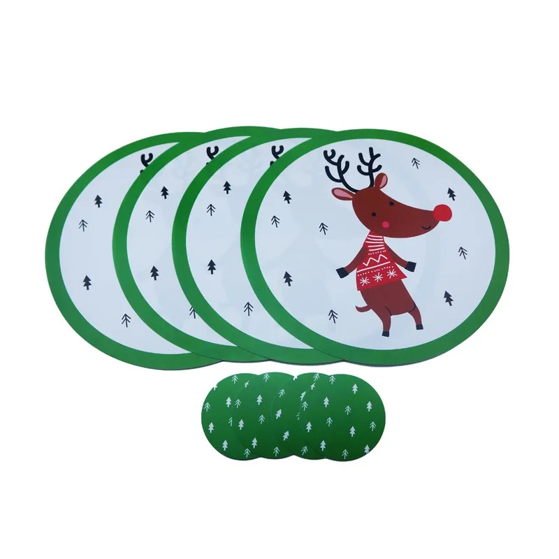 Cheaper price recyclable plastic pp placemat & coaster tablemat set