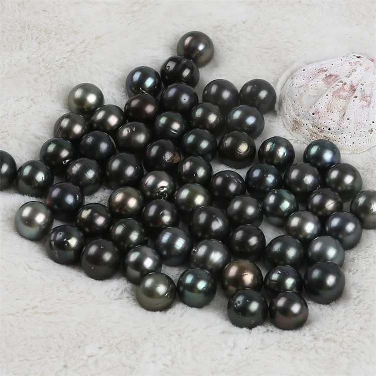 11-13mm Natural Seawater Tahitian Near Round Loose Pearl