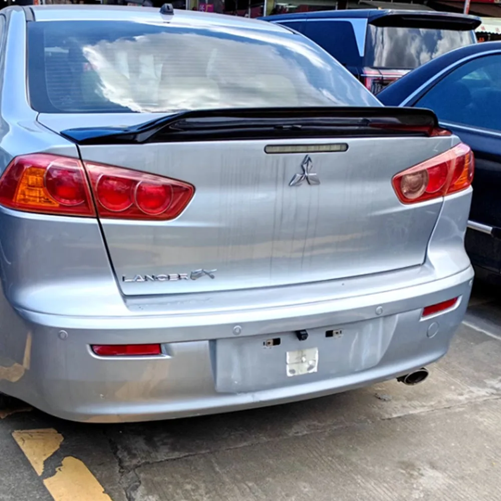 Carbon Color Spoiler For Mitsubishi Lancer EX High Quality ABS Material R Style Rear Wing Spoiler 2013-2018