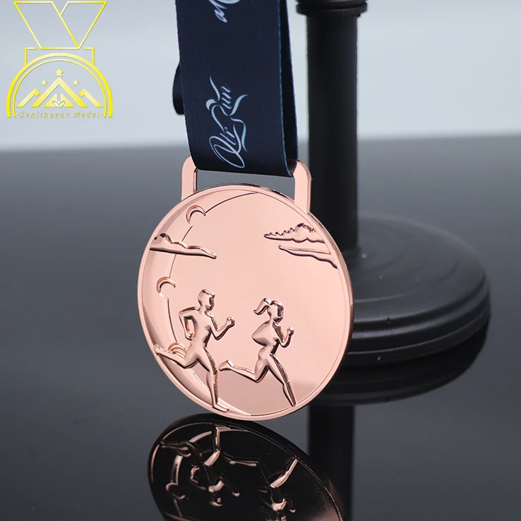 Manufacturer Custom Metal Trophy Cups Awards Blank 5K 10K 21K Marathon Running Finish Sport Marathon Medal