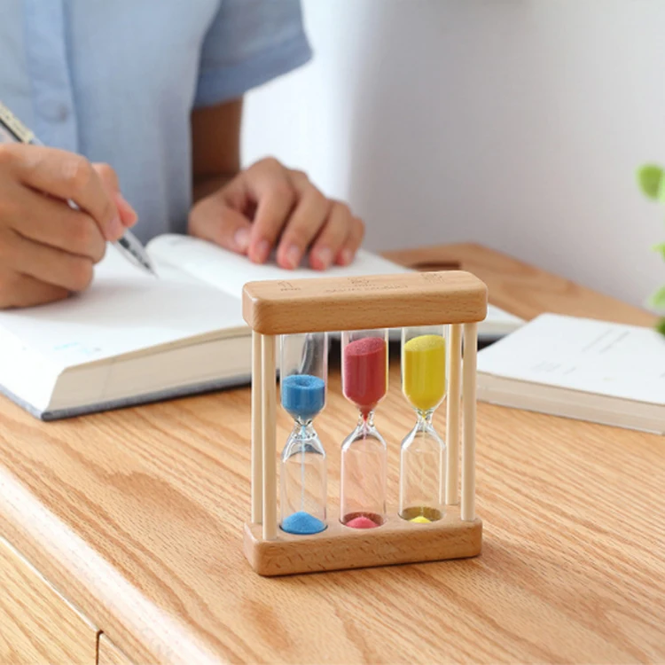 3 in 1 Promotional 1 3 5 Minute Wooden Tea Sand Timer Hourglass