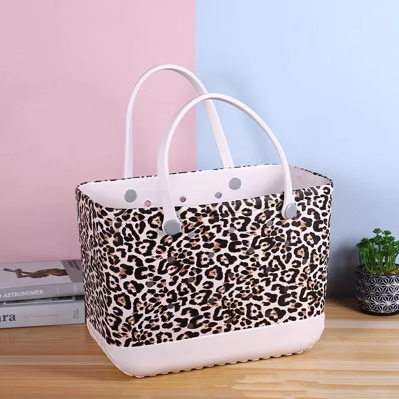 2022 Hot Sale Women Wholesale Beach Waterproof Tote Bags Custom Summer Rubber Large Fashion Eva Silicone Bogg Bag