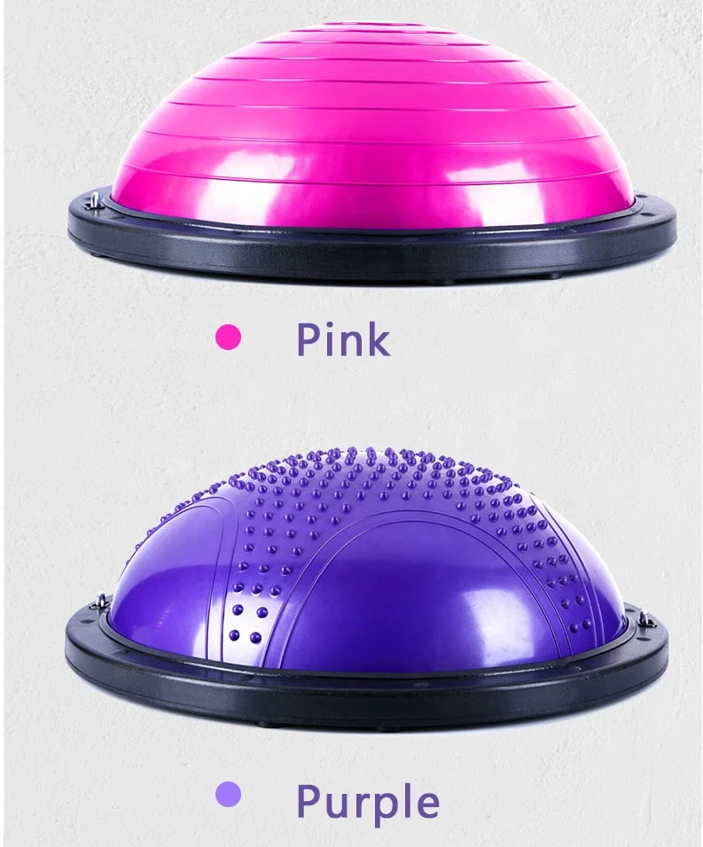 The new best-selling yoga fitness exercise uses semi-circular air pump half ball balance trainer