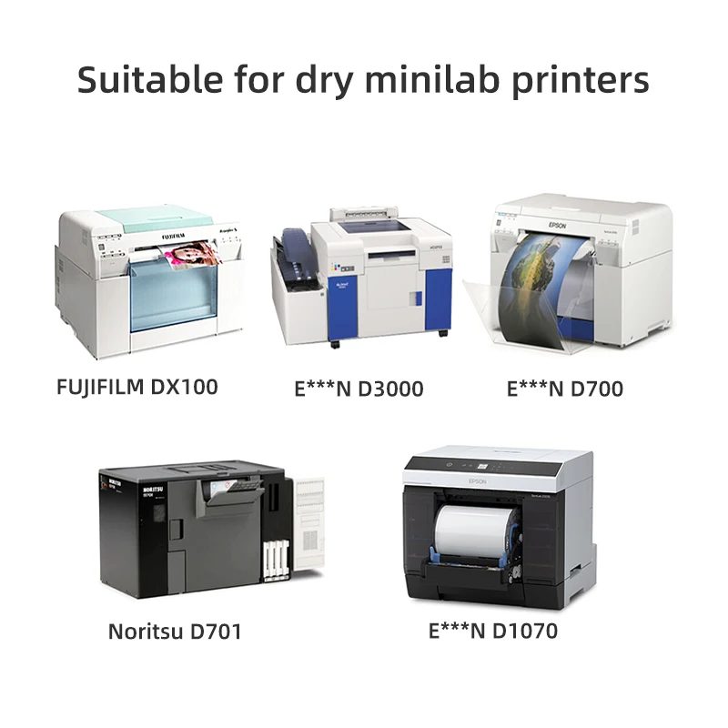 152mm*65m fuji D700 RC Glossy Semi Glossy 240gsm Dry Minilab Photo Paper roll for Epson Noritsu