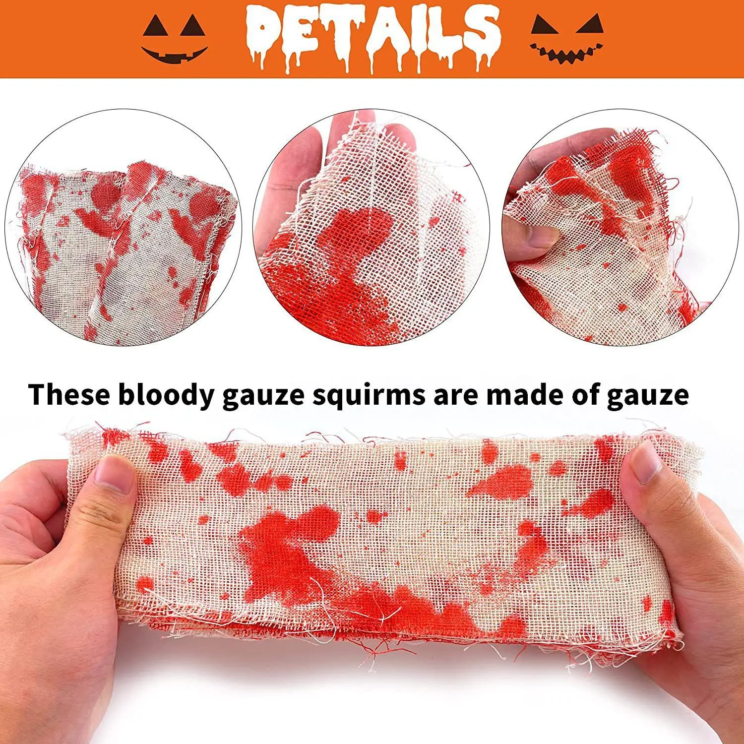 blackpink blood strip cessHalloween Acories Horror House Hanging Escape Gauze Cosplay Blood Wound Bandage Haunted Decoration