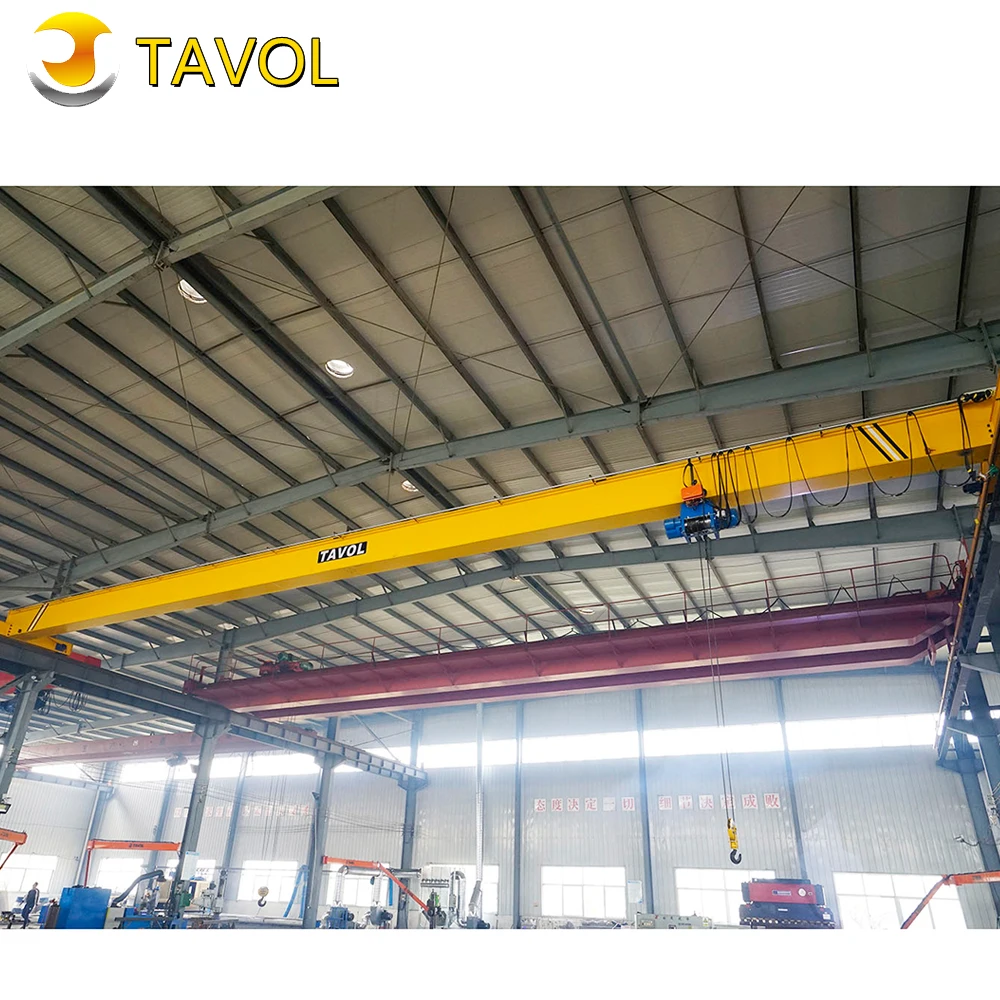 Tavol CE Certificate Light Weight 10t Span 10m Electric Hoist Bridge Crane