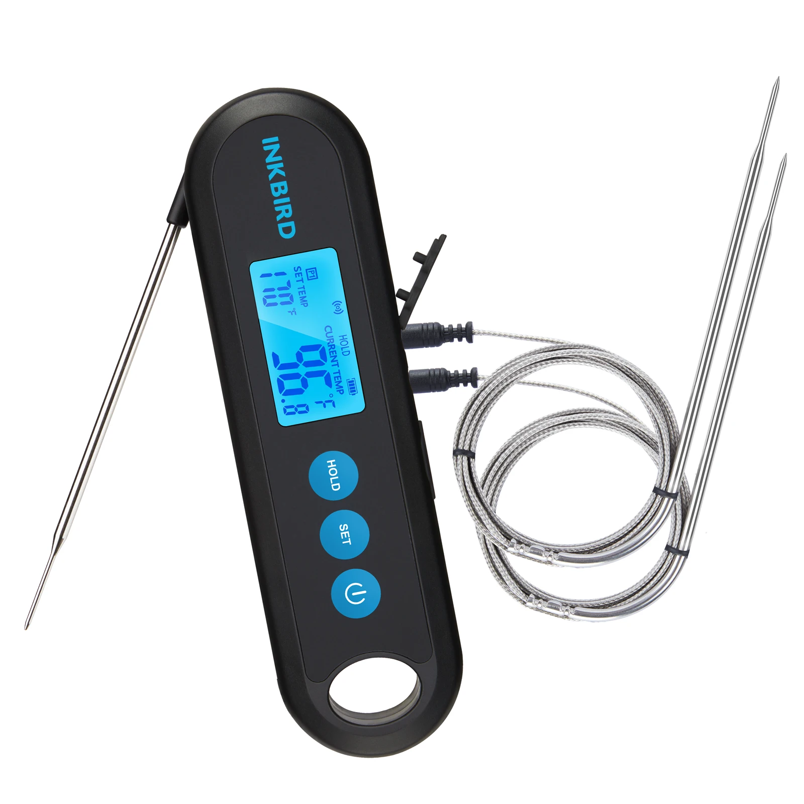 Rechargeable grill thermometer wireless blue tooth red meat thermometer from Inkbird for household BBQ