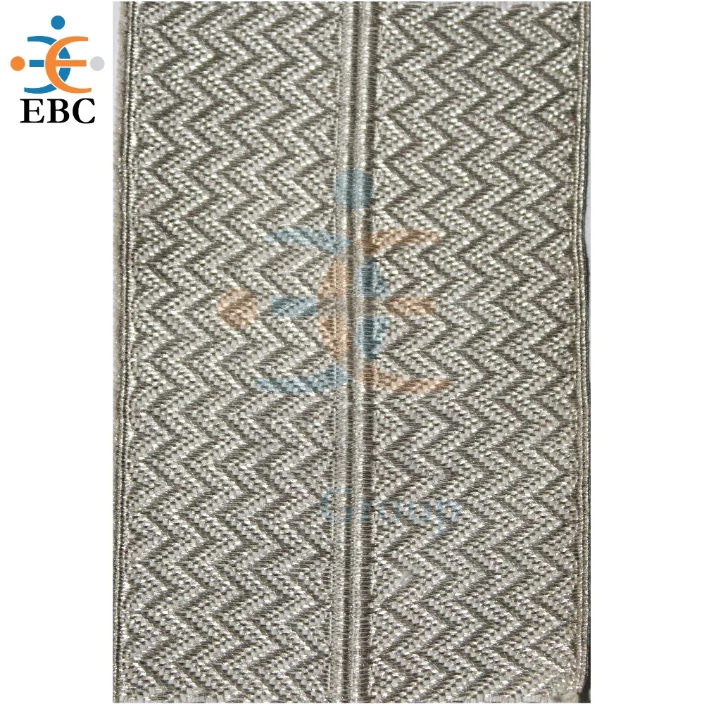 OEM Trimming Gold Mylar Wire Basket Weave Lace Trim for Garment Tunic Mylar Bullion Wire Braid Silver Gilt Orris High Quality