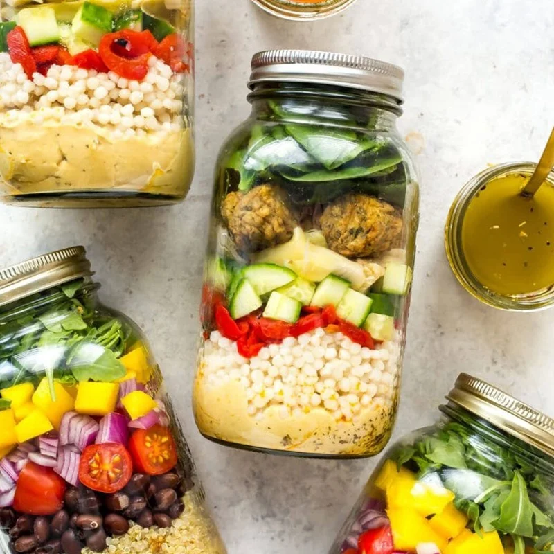 Mason jar 4oz 8oz 12oz 16oz 32oz 50oz 64oz Airtight Food Container Clear Jam Glass Mason Jars with Screw Lids