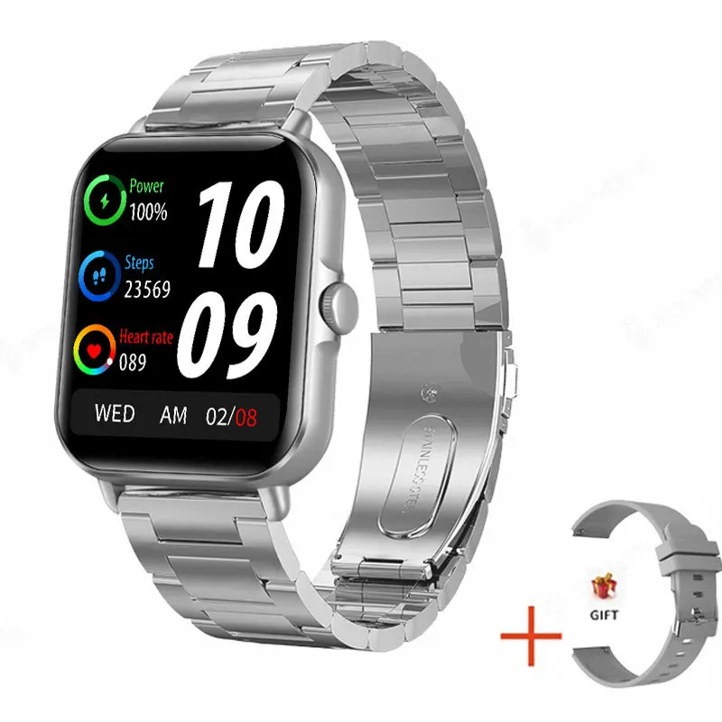 2022 New Call 1.69 Color Screen Luminous voice assistant fashion blood pressure heart rate smart watch