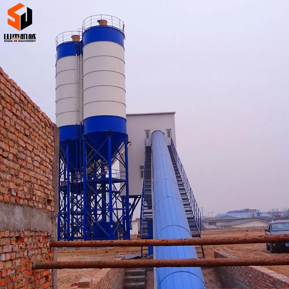 HZS35 portable electric 35m3 winter cement mixer concrete batching plant in japan