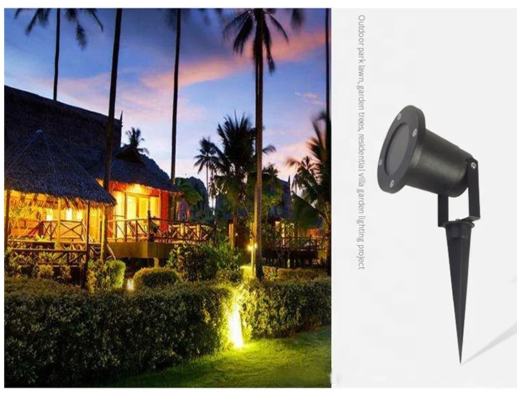 ip65 outdoor led landscape garden spike light fitting gu10 mr16 for bulb spotlight