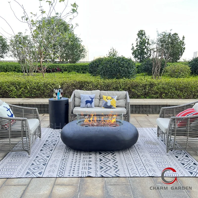 Backyard Heater Outdoor Heating Fire Pit Table Gas Fireplace