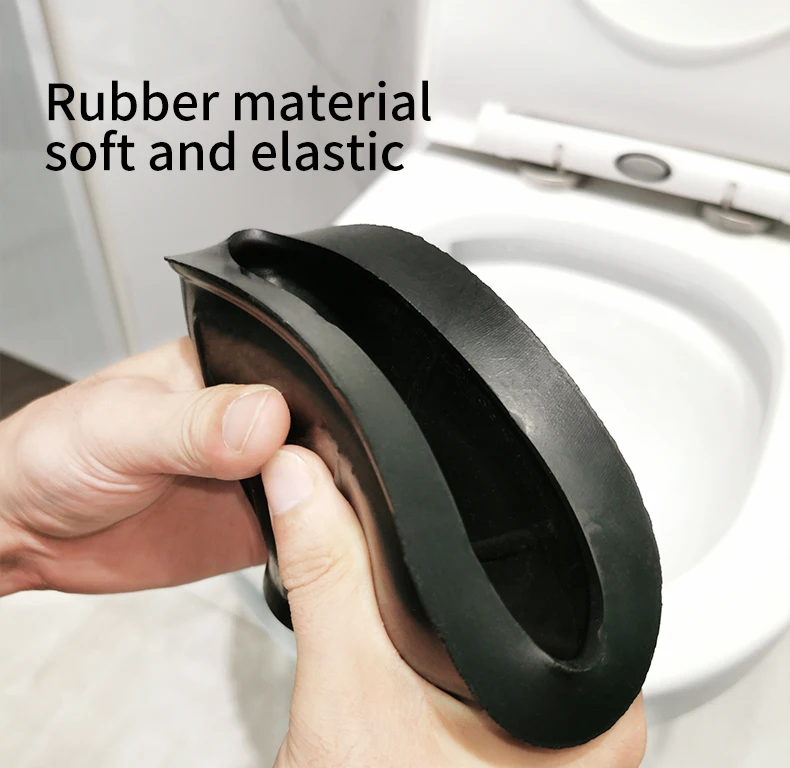 Modern Toilet Pump Double-sided Toilet Plunger with Thickened Rubber for Deep Cleaning